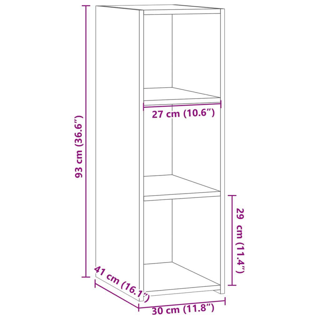 vidaXL Ντουλάπι Sonoma Δρυς 30x41x93 εκ. από Επεξεργασμένο Ξύλο