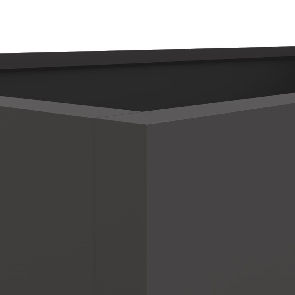 vidaXL Ζαρντινιέρα Μαύρη 62x47x46 εκ. από Χάλυβα