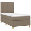 vidaXL &Kappa;&rho;&epsilon;&beta;ά&tau;&iota; Boxspring &mu;&epsilon; &Sigma;&tau;&rho;ώ&mu;&alpha; Taupe 90x200 &epsilon;&kappa;. &Upsilon;&phi;&alpha;&sigma;&mu;ά&tau;&iota;&nu;&omicron;