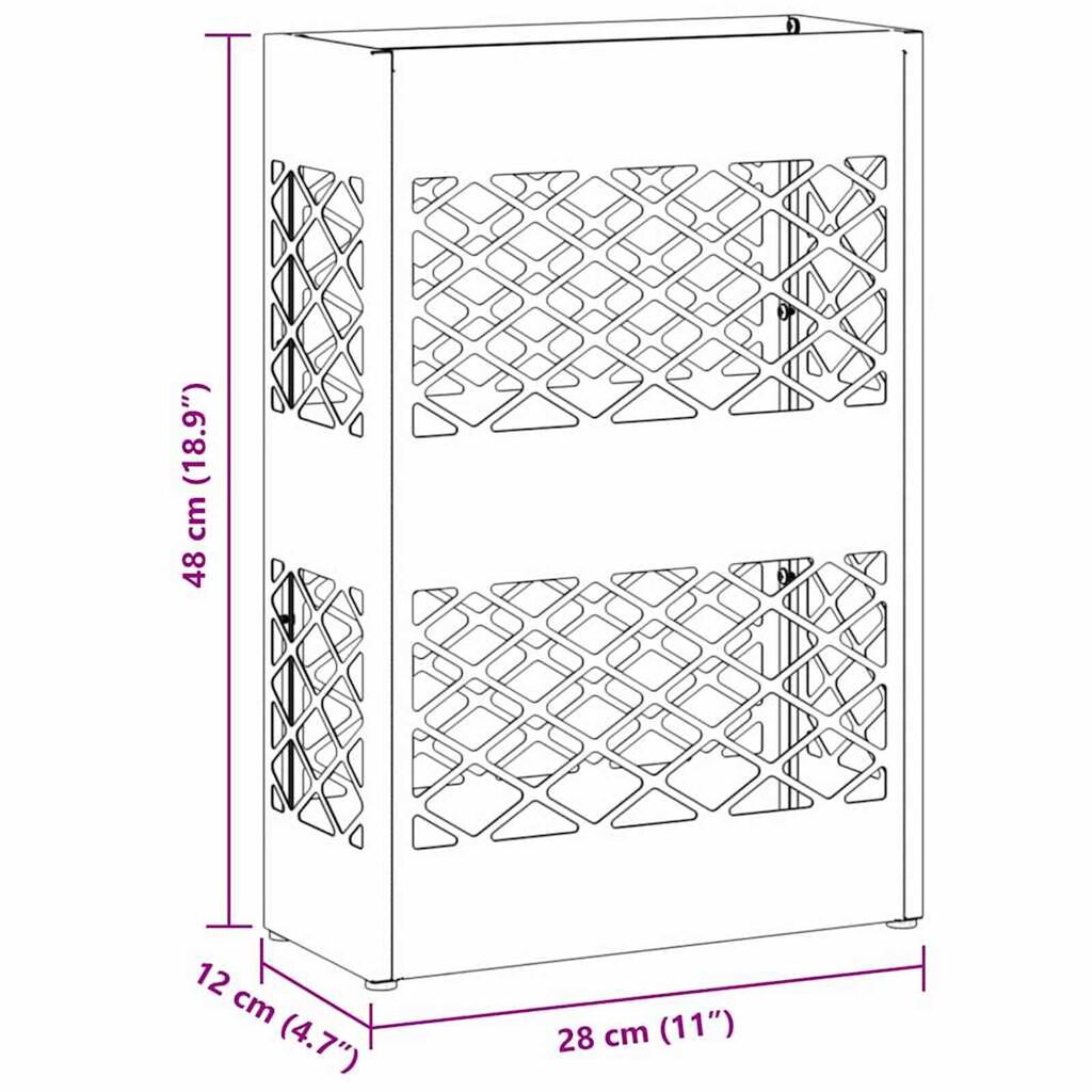 vidaXL Σχέδιο & βάση αποθήκευσης Λευκό 28 x 12 x 41 εκ Ατσάλι