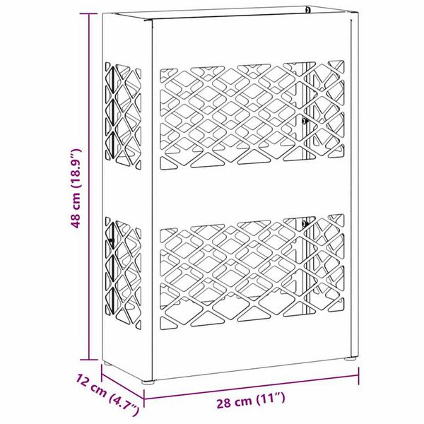 vidaXL Σχέδιο & βάση αποθήκευσης Λευκό 28 x 12 x 41 εκ Ατσάλι