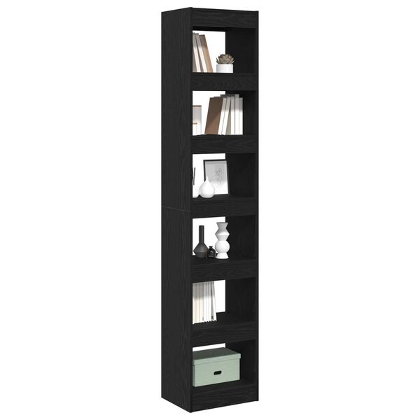 vidaXL Βιβλιοθήκη Μαύρης Δρυός 40x30x198 εκ, Κατασκευασμένη από Επεξεργασμένο Ξύλο
