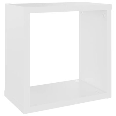 vidaXL Ράφια Κύβοι Τοίχου 2 τεμ. Λευκό / Sonoma Δρυς 26 x 15 x 26 εκ.