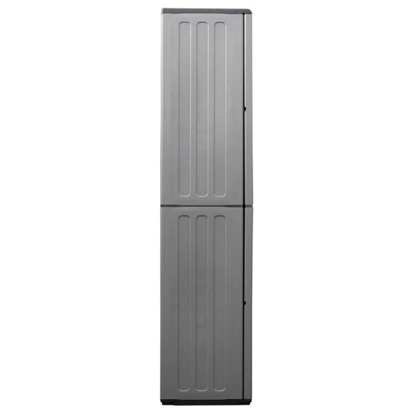vidaXL Ντουλάπι Αποθήκ. Κήπου Γκρι/Μαύρο 68x37x163 εκ. Πολυπροπυλένιο