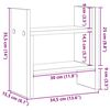 vidaXL Οργανωτής Γραφείου Μαύρη δρυς 34.5 x 15.5 x 35.5 cm