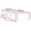 vidaXL Πλαίσιο Κρεβατιού Sonoma Δρυς 75 x 190 εκ. Small Single