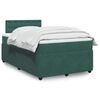 vidaXL Κρεβάτι Boxspring με Στρώμα Σκούρο Πράσινο 120x200εκ. Βελούδινο