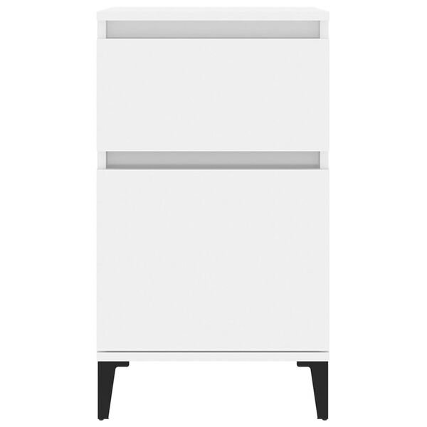 vidaXL Κομοδίνα 2 τεμ. Γυαλιστερό Λευκό 40x35x70 εκ.