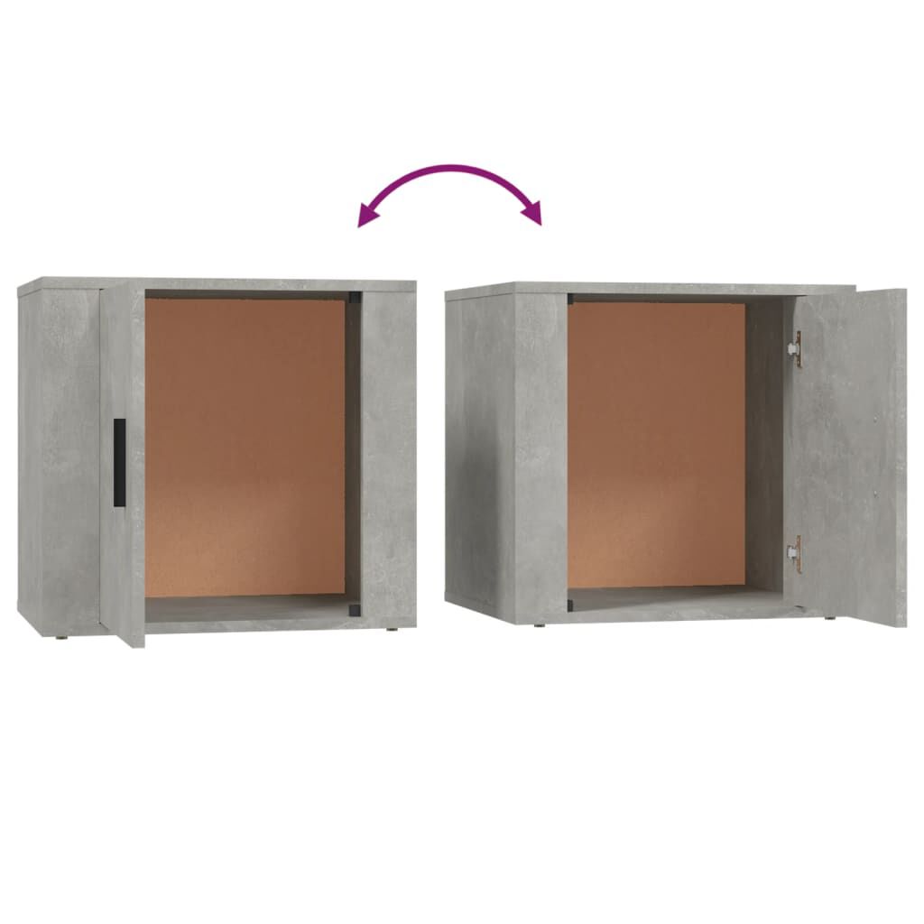 vidaXL Κομοδίνα Γκρι Σκυροδέματος 50x39x47 εκ.