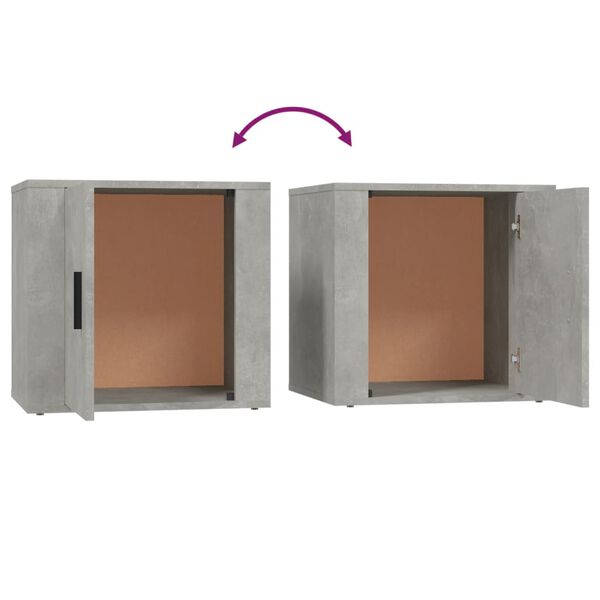 vidaXL Κομοδίνα Γκρι Σκυροδέματος 50x39x47 εκ.