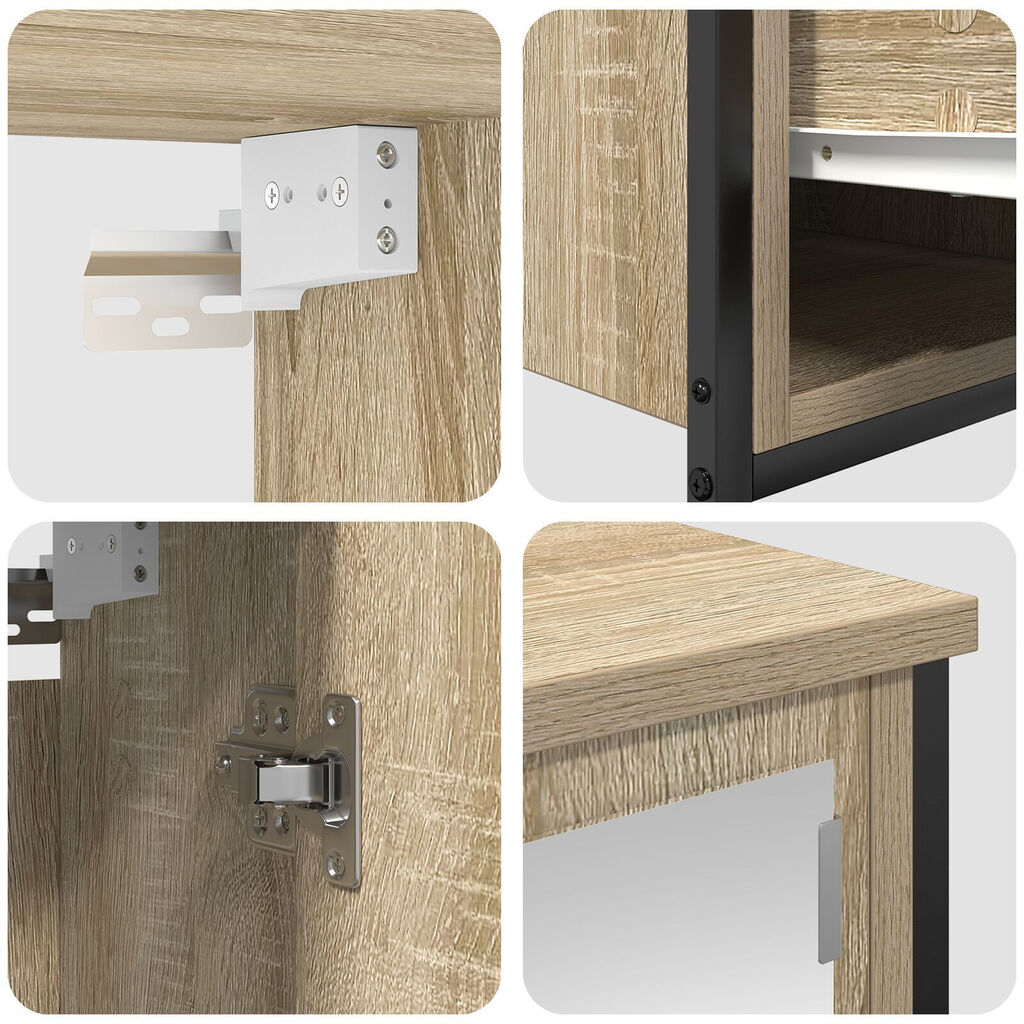 vidaXL Σετ Επίπλων Μπάνιου 5 τεμαχίων σε Sonoma Oak Επεξεργασμένο Ξύλο