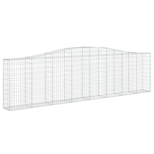 vidaXL Συρματοκιβώτια Τοξωτά 4 τεμ. 400x30x100/120 εκ. Γαλβαν. Ατσάλι
