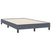 vidaXL Box Spring Κρεβάτι χωρίς στρώμα Σκούρο γκρι 120x220cm Βελούδινο