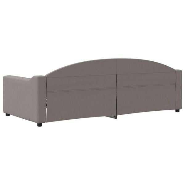 vidaXL Καναπές Κρεβάτι Taupe 90 x 200 εκ. Υφασμάτινος
