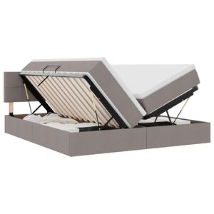 vidaXL &Kappa;&rho;&epsilon;&beta;ά&tau;&iota; &Alpha;&pi;&omicron;&theta;ή&kappa;&eta;&sigmaf; &mu;&epsilon; &sigma;&tau;&rho;ώ&mu;&alpha; Taupe 180 x 200 cm &Tau;&epsilon;&chi;&nu;&eta;&tau;ό &Delta;έ&rho;&mu;&alpha;