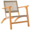 vidaXL Καρέκλες Κήπου 2 τεμ. Μπεζ Συνθετικό Ρατάν και Ξύλο Ακακίας