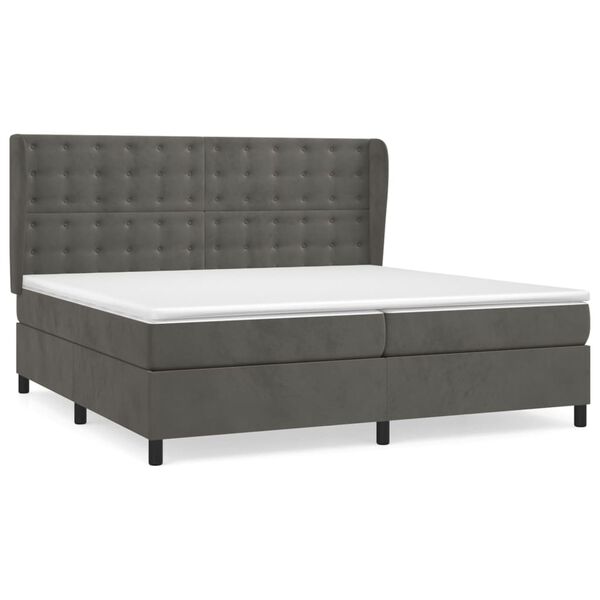 vidaXL &Kappa;&rho;&epsilon;&beta;ά&tau;&iota; Boxspring &mu;&epsilon; &Sigma;&tau;&rho;ώ&mu;&alpha; &Sigma;&kappa;&omicron;ύ&rho;&omicron; &Gamma;&kappa;&rho;&iota; 200x200 &epsilon;&kappa;. &Beta;&epsilon;&lambda;&omicron;ύ&delta;&iota;&nu;&omicron;