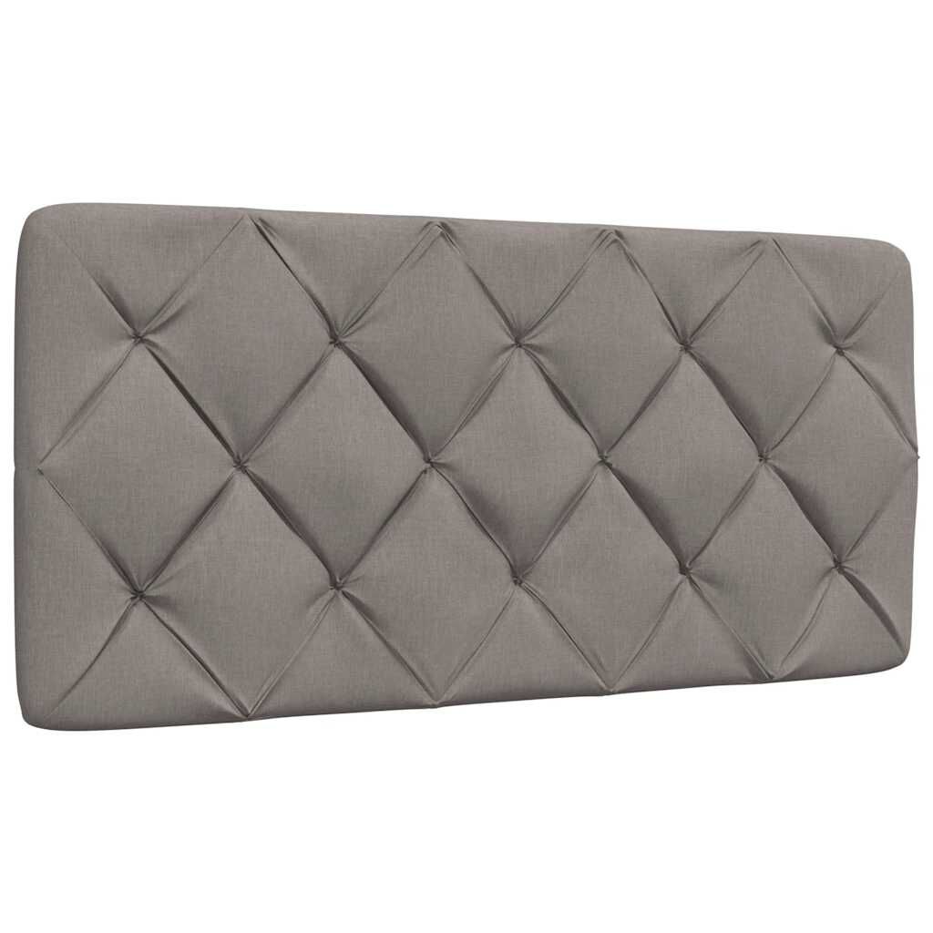 vidaXL Κρεβάτι με Στρώμα Taupe 100 x 200 εκ. Υφασμάτινο