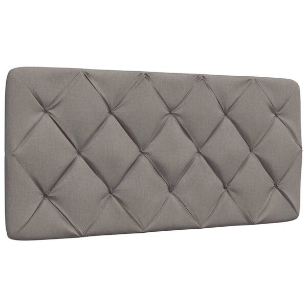 vidaXL Κρεβάτι με Στρώμα Taupe 100 x 200 εκ. Υφασμάτινο