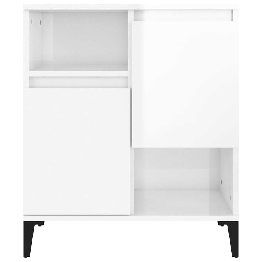 vidaXL Ντουλάπια 2 τεμ. Γυαλιστ. Λευκό 60x35x70 εκ. Επεξεργασμένο Ξύλο