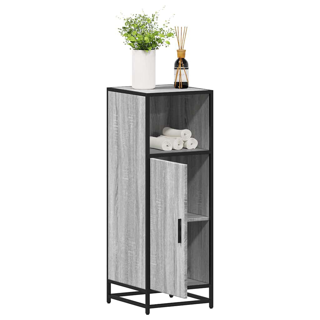 vidaXL Ντουλάπι μπάνιου Γκρι Sonoma 35x37,5x100 cm