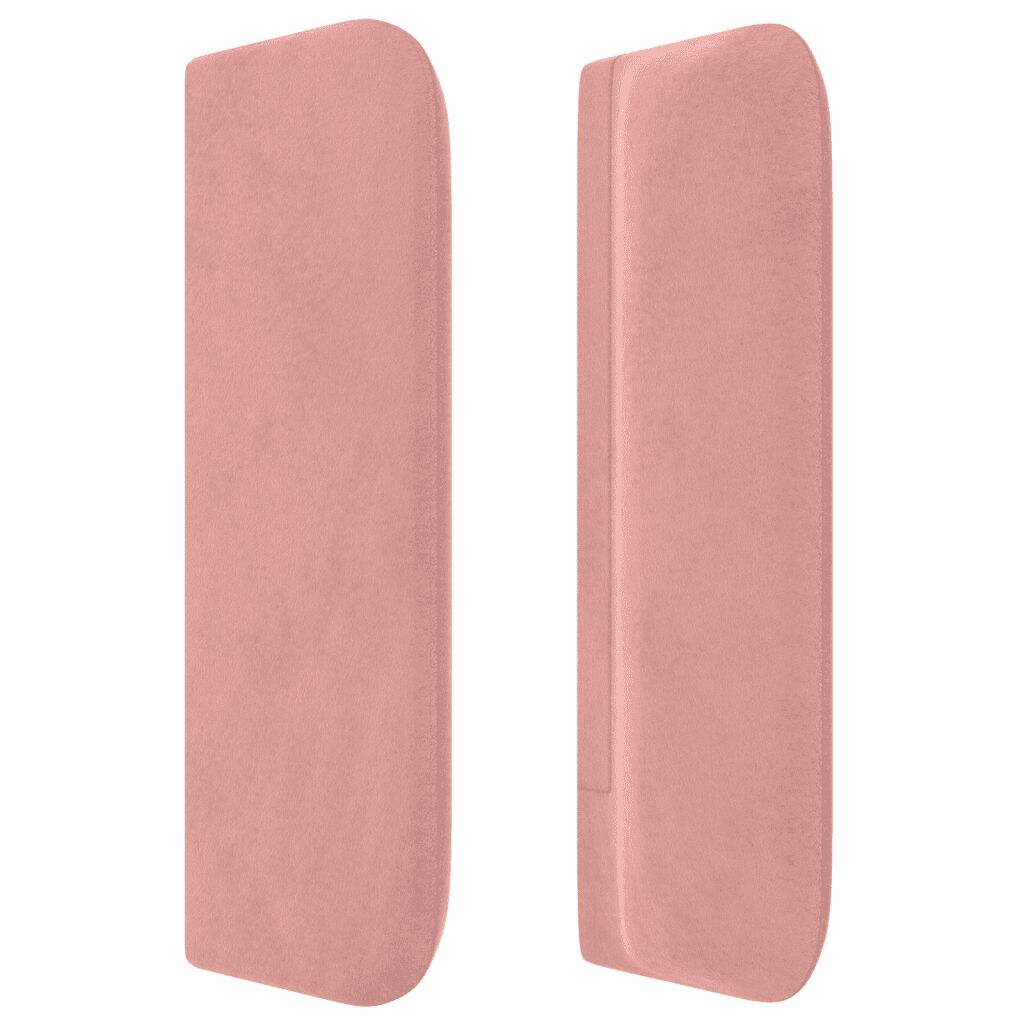 vidaXL Κρεβάτι Boxspring με Στρώμα Ροζ 160x200 εκ. Βελούδινο