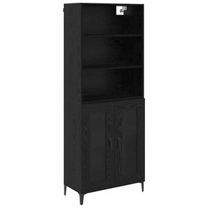 vidaXL Highboard &Mu;&alpha;ύ&rho;&eta; &Omicron;&xi;&upsilon;ά 69,5 x 34 x 180 &epsilon;&kappa;. &Epsilon;&pi;&epsilon;&xi;&epsilon;&rho;&gamma;&alpha;&sigma;&mu;έ&nu;&omicron; &xi;ύ&lambda;&omicron;