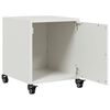 vidaXL Κομοδίνο Λευκό 36x39x43,5 εκ. από Χάλυβα