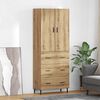 vidaXL Highboard &mu;&epsilon; &sigma;&upsilon;&rho;&tau;ά&rho;&iota; 2 pcs Artisan Oak &Sigma;ύ&nu;&theta;&epsilon;&tau;&omicron; &Xi;ύ&lambda;&omicron; &kappa;&alpha;&iota; &Gamma;&upsilon;&alpha;&lambda;ί