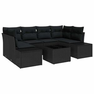 vidaXL &Sigma;&epsilon;&tau; &Kappa;&alpha;&nu;&alpha;&pi;έ &Kappa;ή&pi;&omicron;&upsilon; &mu;&epsilon; &mu;&alpha;&xi;&iota;&lambda;ά&rho;&iota; 8 pcs &Mu;&alpha;ύ&rho;&omicron; &sigma;&upsilon;&nu;&theta;&epsilon;&tau;&iota;&kappa;ό &rho;&alpha;&tau;ά&nu;
