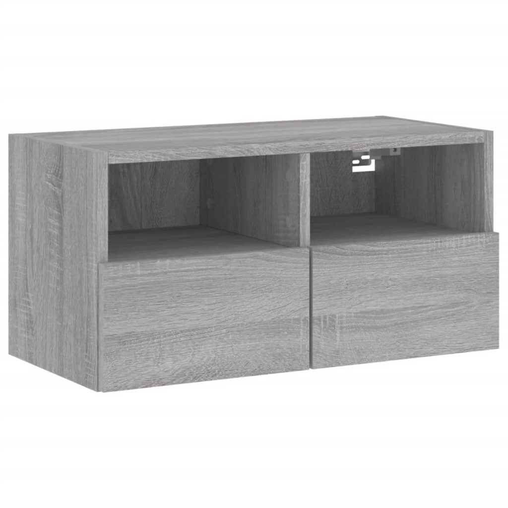 vidaXL Ντουλάπι Τοίχου Τηλεόρασης Γκρι Sonoma 60x30x30εκ Επεξ Ξύλο