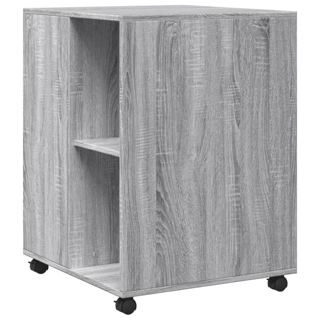 vidaXL Βοηθητικό Τραπέζι με Ρόδες Γκρι Sonoma 55x60x78 εκ Επεξ. Ξύλο