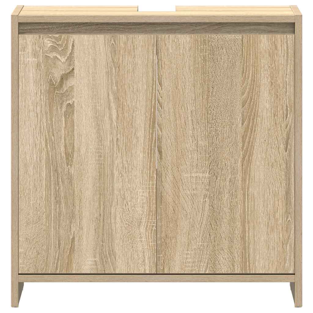 vidaXL Ντουλάπι Νιπτήρα Sonoma Δρυς 60 x 33 x 61 εκ. από Επεξ. Ξύλο