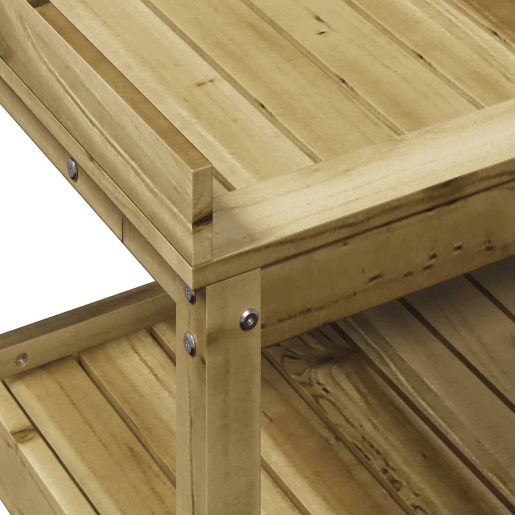 vidaXL Τραπέζι Κηπουρικής με Ράφια 108x45x86,5 εκ. Εμποτ. Ξύλο Πεύκου