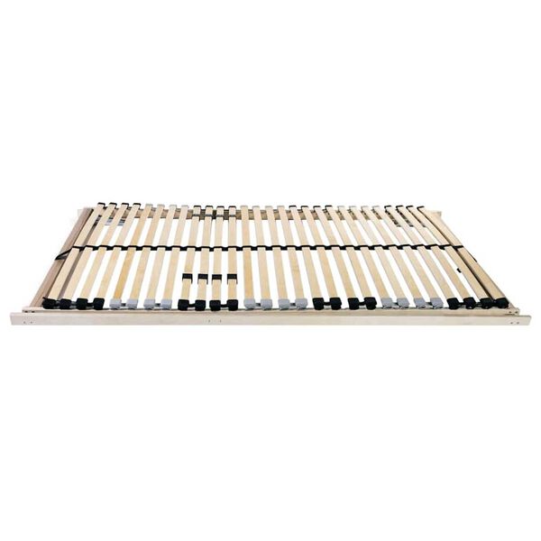 vidaXL Βάση κρεβατιού με λάμες Καφέ 120 x 190 cm Στερεό Ξύλο Μηλιάς