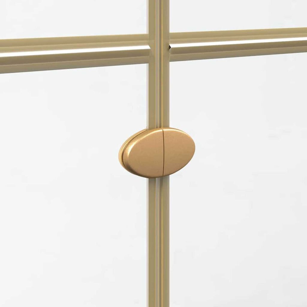 vidaXL Τοίχος ντους Walk-in Άλλο Χρυσό και διαφανές 120 x 190 cm