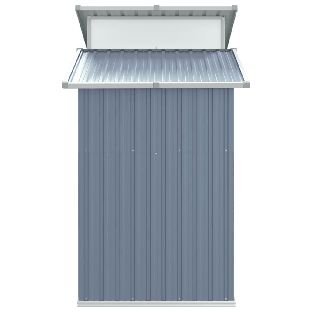 vidaXL Αποθήκη Κήπου Γκρι 270x130x208,5 εκ. Γαλβανισμένο Ατσάλι