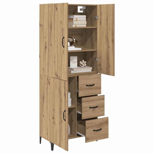 vidaXL Highboard Artisan Oak 69,5 x 34 x 180 &epsilon;&kappa;. &Epsilon;&pi;&epsilon;&xi;&epsilon;&rho;&gamma;&alpha;&sigma;&mu;έ&nu;&omicron; &xi;ύ&lambda;&omicron;