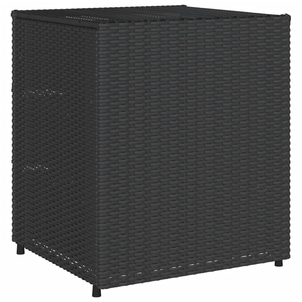 vidaXL Ντουλάπι Αποθήκευσης Κήπου Μαύρο 55x59x69 εκ. Συνθετικό Ρατάν