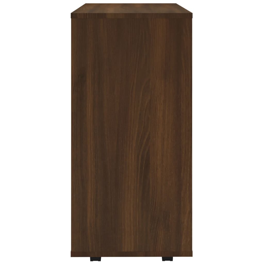 vidaXL Ντουλάπι Με Ροδάκια Καφέ Δρυς 60 x 35 x 75 εκ. Επεξεργ. Ξύλο