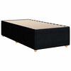 vidaXL Κρεβάτι Boxspring με Στρώμα Μαύρο 100 x 200 εκ. Υφασμάτινο
