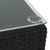 vidaXL Τραπέζάκι Κήπου Μαύρο 60 x 60 x 30 εκ. Συνθετικό Ρατάν/Γυαλί
