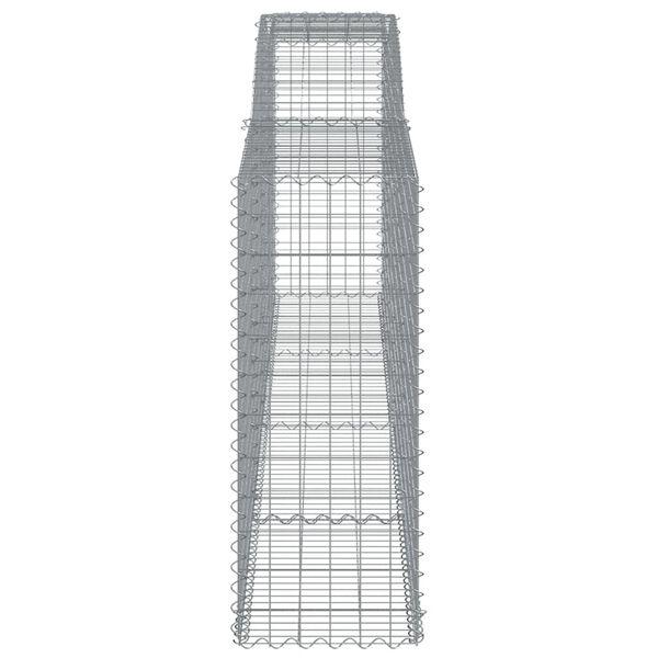 vidaXL Συρματοκιβώτια Τοξωτά 10 τεμ. 400x50x120/140 εκ. Γαλβαν. Ατσάλι
