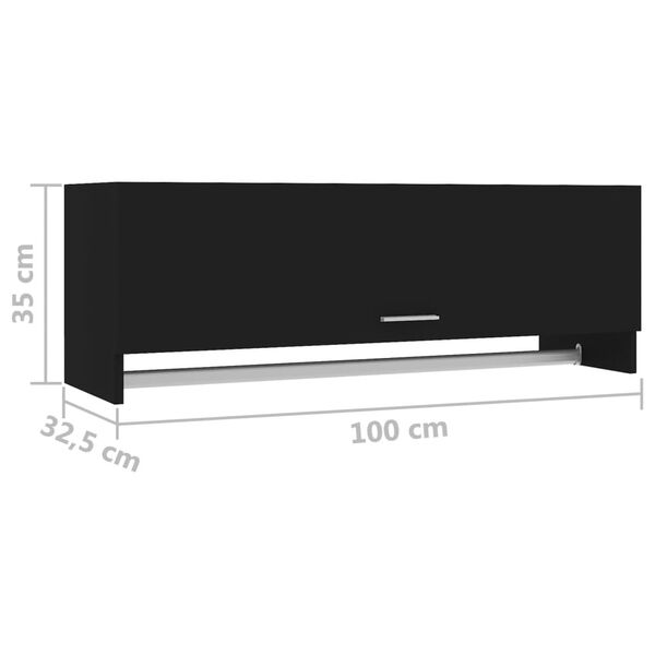 vidaXL Ντουλάπα Λευκή 100 x 32,5 x 35 εκ. από Επεξ. Ξύλο