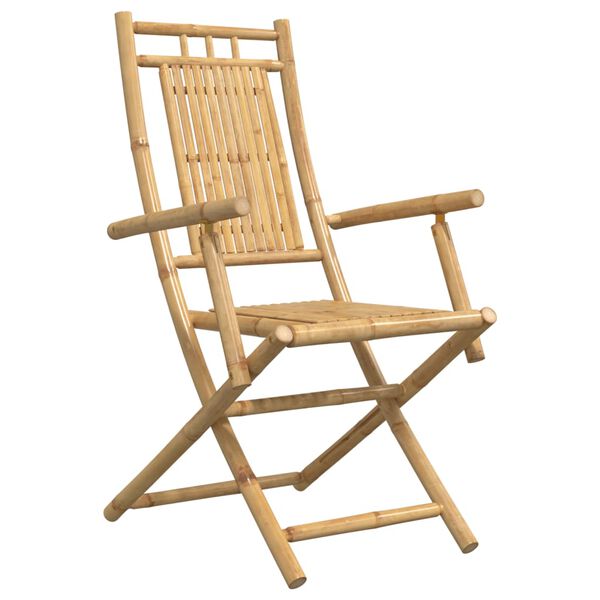 vidaXL Καρέκλες Κήπου Πτυσσόμενες 2 τεμ. 53x66x99 εκ. από Μπαμπού