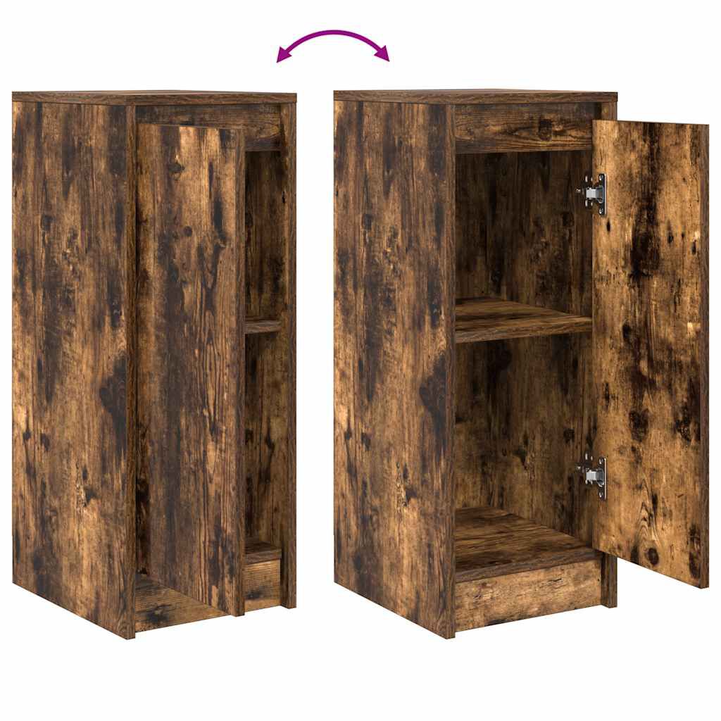 vidaXL Sideboard Καπνιστή δρυς 29,5x34x76 cm Κατασκευασμένο ξύλο