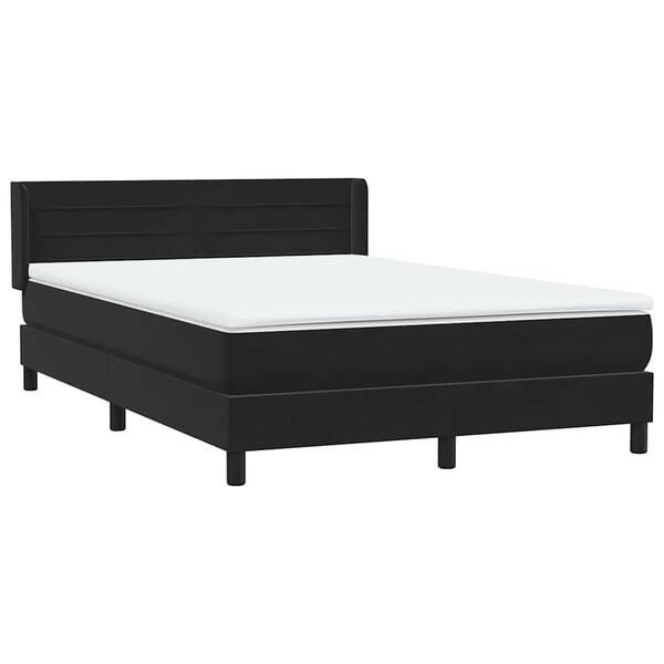 vidaXL Box Spring &Kappa;&rho;&epsilon;&beta;ά&tau;&iota; &mu;&epsilon; &sigma;&tau;&rho;ώ&mu;&alpha; &Mu;&alpha;ύ&rho;&omicron; 160x220 cm &Beta;&epsilon;&lambda;&omicron;ύ&delta;&iota;&nu;&omicron;