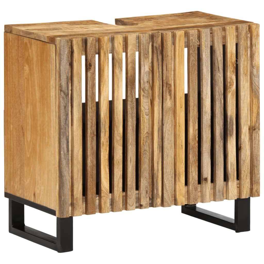 vidaXL Ντουλάπι Νιπτήρα 62x34x58 εκ. από Μασίφ Ακατέργαστο Ξύλο Μάνγκο