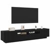 vidaXL Ντουλάπι TV 2 pcs Μαύρο 200 x 35 x 40 εκ. Επεξεργασμένο ξύλο