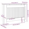 vidaXL Καπάκι Καλοριφέρ 2 pcs Γκρι 112x19x81,5cm Επεξεργασμένο ξύλο